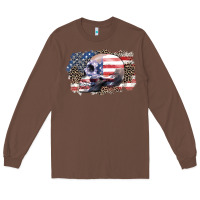 Chestnut american skull Long Sleeve Tee - Zillion Design Studio