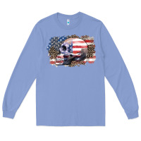 Colony Blue american skull Long Sleeve Tee - Zillion Design Studio