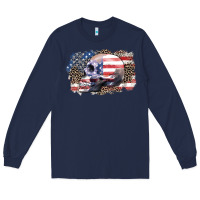 Navy american skull Long Sleeve Tee - Zillion Design Studio