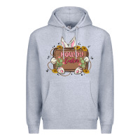 Heather Grey howdy easter Premium Hoodie - MaliasSmallBusiness