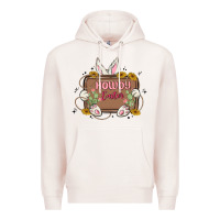 Pale Pink howdy easter Premium Hoodie - MaliasSmallBusiness