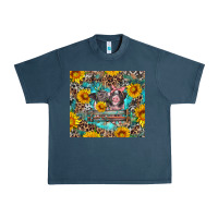 Midnight Navy baby pigs with leopard cowhide and sunflowers Urban Heavy Tee - Artiststas