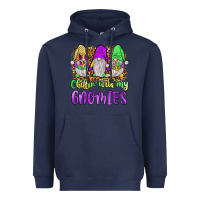 Navy mardi gras chillin' with my gnomies Heavyweight Hoodie - JahusDesignShop
