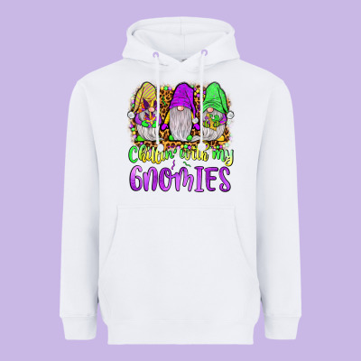 Mardi Gras Chillin' With My Gnomies Heavyweight Hoodie Designed By Jahusdesignshop