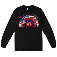 Black American rainbow Long Sleeve Tee - Zillion Design Studio