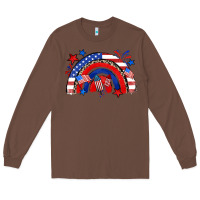 Chestnut American rainbow Long Sleeve Tee - Zillion Design Studio