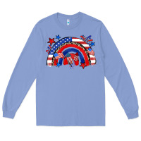 Colony Blue American rainbow Long Sleeve Tee - Zillion Design Studio