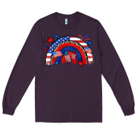 Plum American rainbow Long Sleeve Tee - Zillion Design Studio