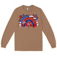 Toasted Coconut American rainbow Long Sleeve Tee - Zillion Design Studio