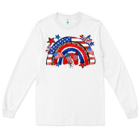 White American rainbow Long Sleeve Tee - Zillion Design Studio