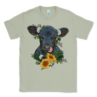 Matcha baby cow black angus calf with flowers Classic Tee - RanaPortraitStore