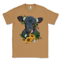 Toasted Coconut baby cow black angus calf with flowers Classic Tee - RanaPortraitStore