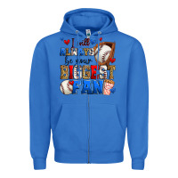 True Royal i will always be your biggest fan baseball Zipper Hoodie - Zillion Design Studio