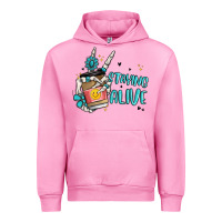 Fuchsia Pink staying alive Urban Hoodie - MaliasSmallBusiness