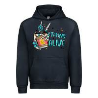 Navy staying alive Urban Hoodie - MaliasSmallBusiness