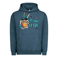 Pigment Midnight Navy staying alive Urban Hoodie - MaliasSmallBusiness