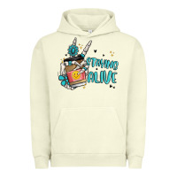Pigment Pistachio staying alive Urban Hoodie - MaliasSmallBusiness