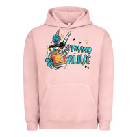Pigment Salmon staying alive Urban Hoodie - MaliasSmallBusiness