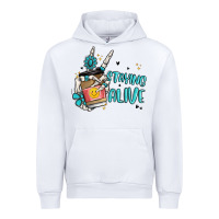 White staying alive Urban Hoodie - MaliasSmallBusiness