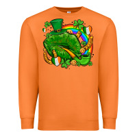 Carrot st patricks lips with horseshoe rainbow and shamrocks Premium Sweatshirt - AdoDesignShop