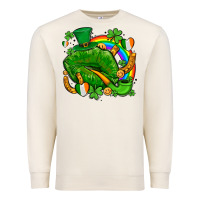 Sandshell st patricks lips with horseshoe rainbow and shamrocks Premium Sweatshirt - AdoDesignShop
