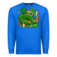 True Royal st patricks lips with horseshoe rainbow and shamrocks Premium Sweatshirt - AdoDesignShop