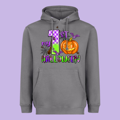 My First Halloween Pumpkin Heavyweight Hoodie Designed By Adodesignshop