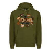 Army Green i am black history Premium Hoodie - MaliasSmallBusiness