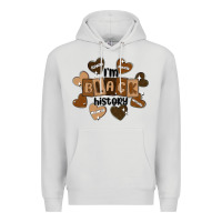 Dove Grey i am black history Premium Hoodie - MaliasSmallBusiness