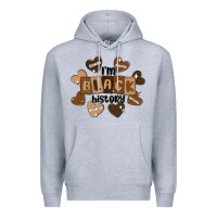 Heather Grey i am black history Premium Hoodie - MaliasSmallBusiness