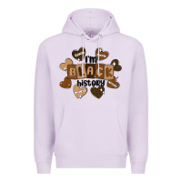 Lilac i am black history Premium Hoodie - MaliasSmallBusiness