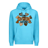 Ocean Blue i am black history Premium Hoodie - MaliasSmallBusiness