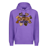 Purple i am black history Premium Hoodie - MaliasSmallBusiness