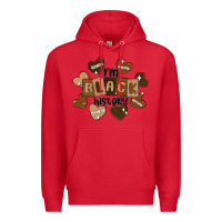 Red i am black history Premium Hoodie - MaliasSmallBusiness