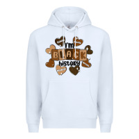 White i am black history Premium Hoodie - MaliasSmallBusiness