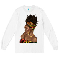 White afro black woman profile juneteenth Long Sleeve Tee - texasbilliewilder