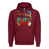 Burgundy i will always be your biggest fan american footbal Zipper Hoodie - Zillion Design Studio