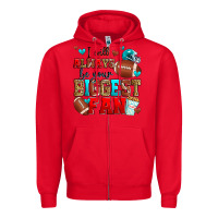 Red i will always be your biggest fan american footbal Zipper Hoodie - Zillion Design Studio