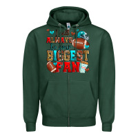 Sports Green i will always be your biggest fan american footbal Zipper Hoodie - Zillion Design Studio