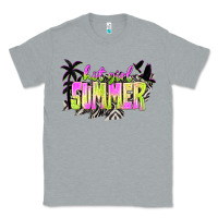 Heather Grey hot girl summer with palms Classic Tee - texasbilliewilder
