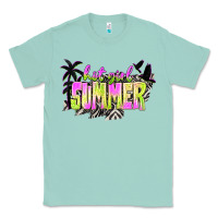 Seafoam hot girl summer with palms Classic Tee - texasbilliewilder