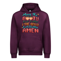 Mauve Wine may the booty get fatter & the belly Urban Hoodie - MaliasSmallBusiness