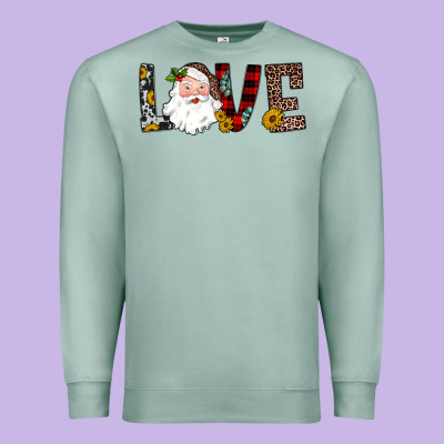Love Santa Premium Sweatshirt Designed By Jahusdesignshop