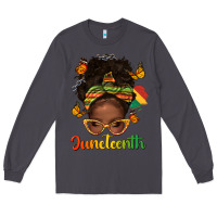 Smoke afro messy bun juneteenth Long Sleeve Tee - texasbilliewilder