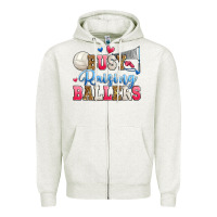 Oatmeal Heather busy raising ballers volleyball Zipper Hoodie - Zillion Design Studio