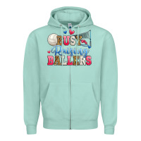 Seafoam busy raising ballers volleyball Zipper Hoodie - Zillion Design Studio
