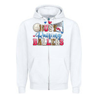 White busy raising ballers volleyball Zipper Hoodie - Zillion Design Studio
