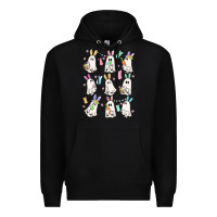 Black bunny ghost Premium Hoodie - MaliasSmallBusiness