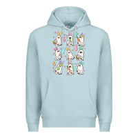 Blue Mist bunny ghost Premium Hoodie - MaliasSmallBusiness