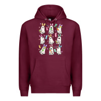 Burgundy bunny ghost Premium Hoodie - MaliasSmallBusiness